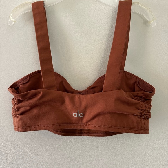Alo Airbrush Cinch Bra Small Rust EUC - Picture 4 of 9